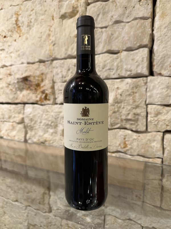 Merlot Rotwein trocken Saint Estève Corbières Frankreich
