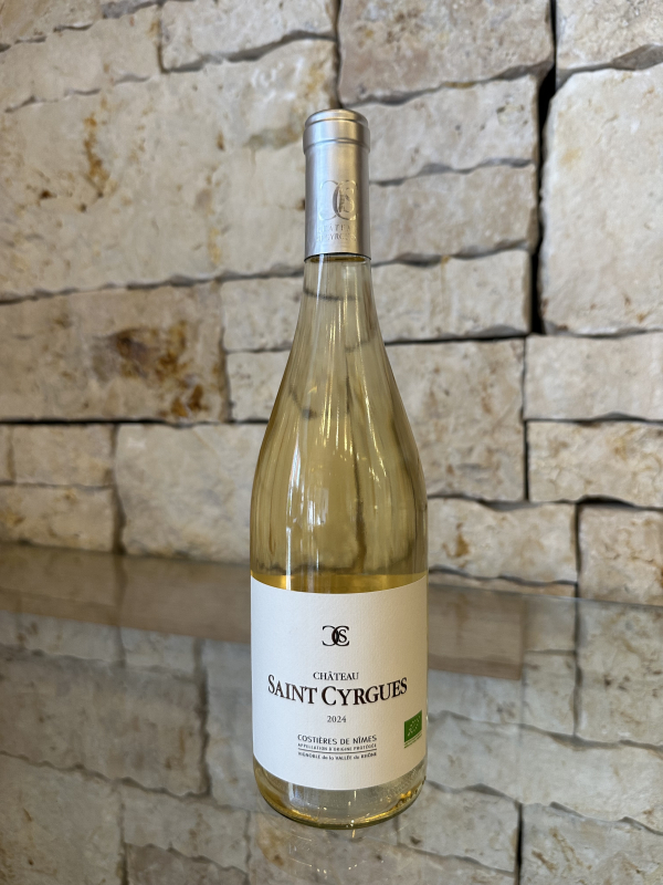 Saint Cyrgues Blanc Cuvée-trocken Weisswein Costières de Nîmes Frankreich